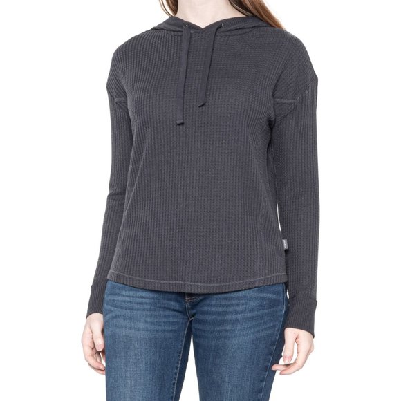 NEW Eddie Bauer Everett Waffle-Knit Hoodie   Fired Brick 161sn - Picture 3 of 5